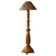 Mid-century sculptural Scandinavian floor lamp in solid pine, 1970.