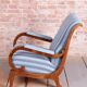 Biedermeier Lounge Chairs in Oak, Spruce and Walnut, Austria, 1830s, Set of 3