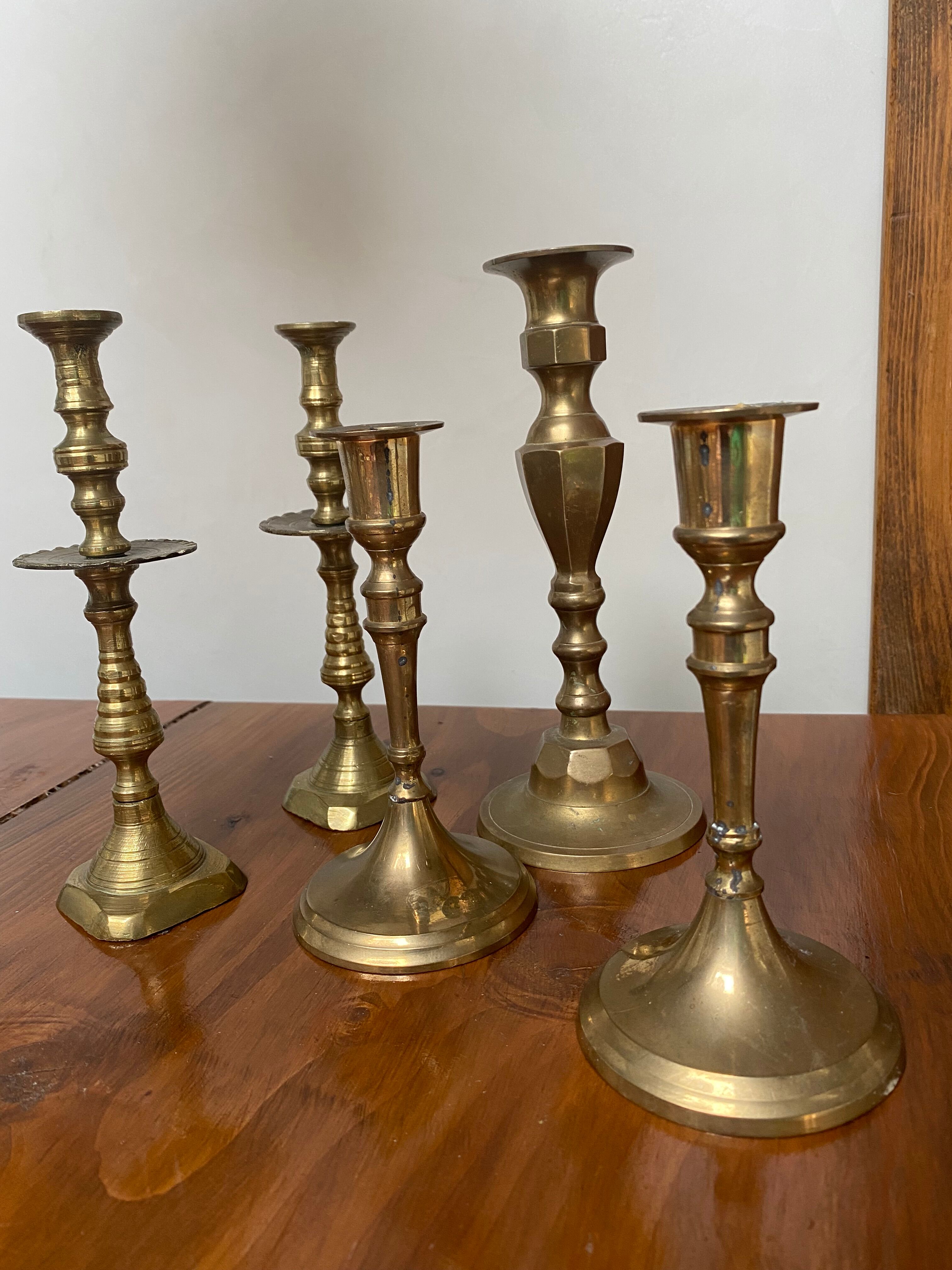Brass candle holders