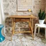Vintage rattan desk from the 60s