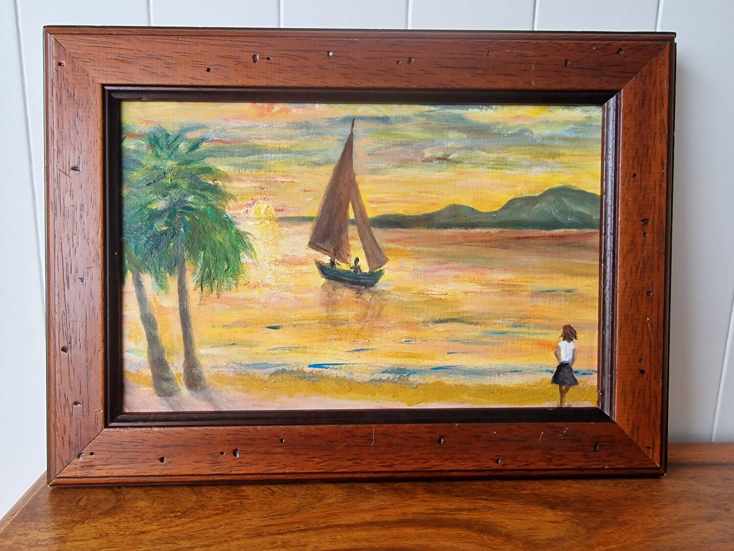 Tropical style sunset painting