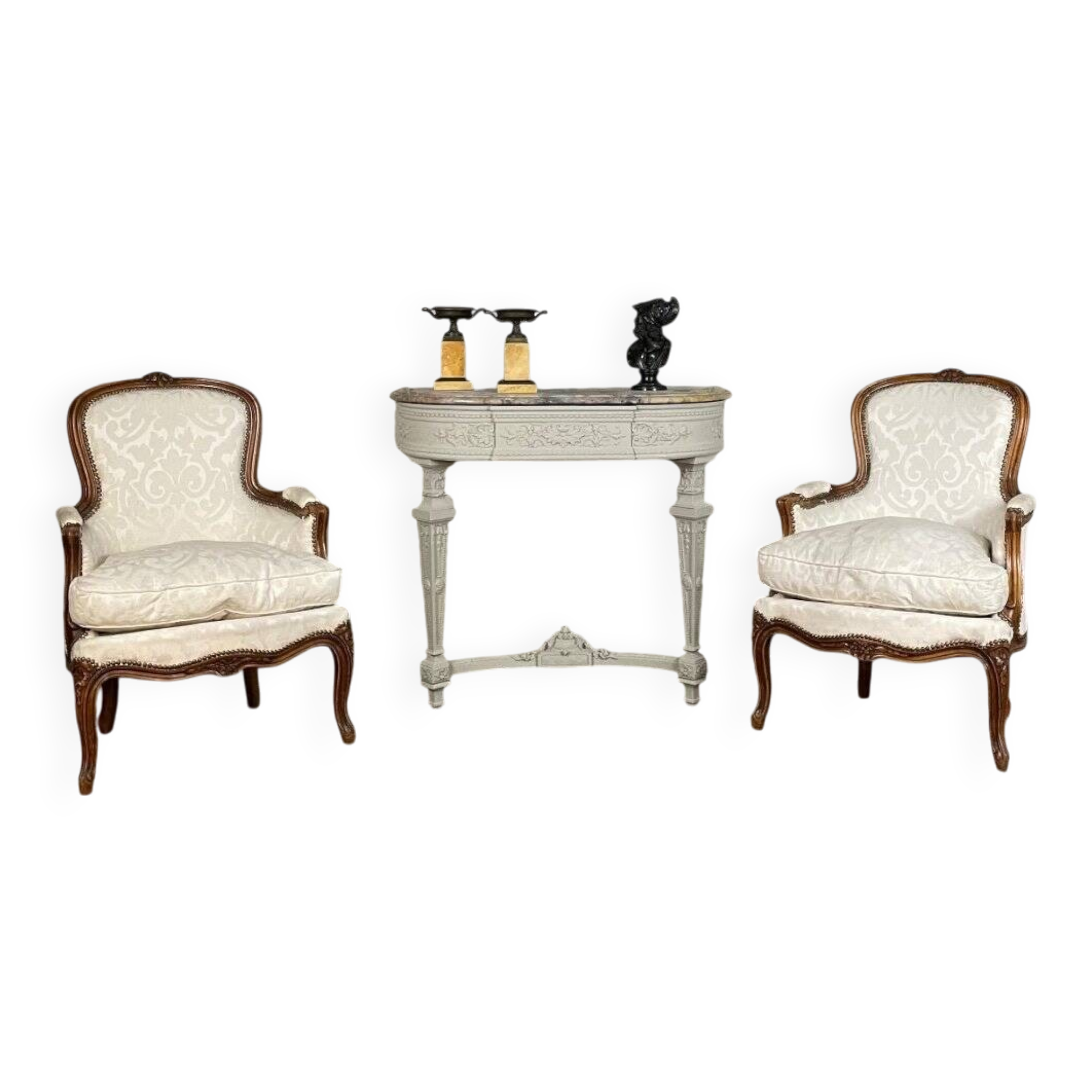 Set of 3 original plaster casts from the academy after the antique, circa 1900