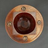 Pocket tray in monogrammed glazed stoneware Mid-twentieth