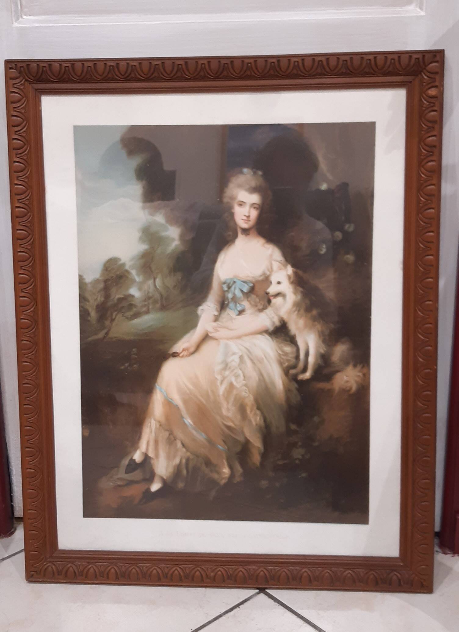 Gainsborough painting poster framed with old frame