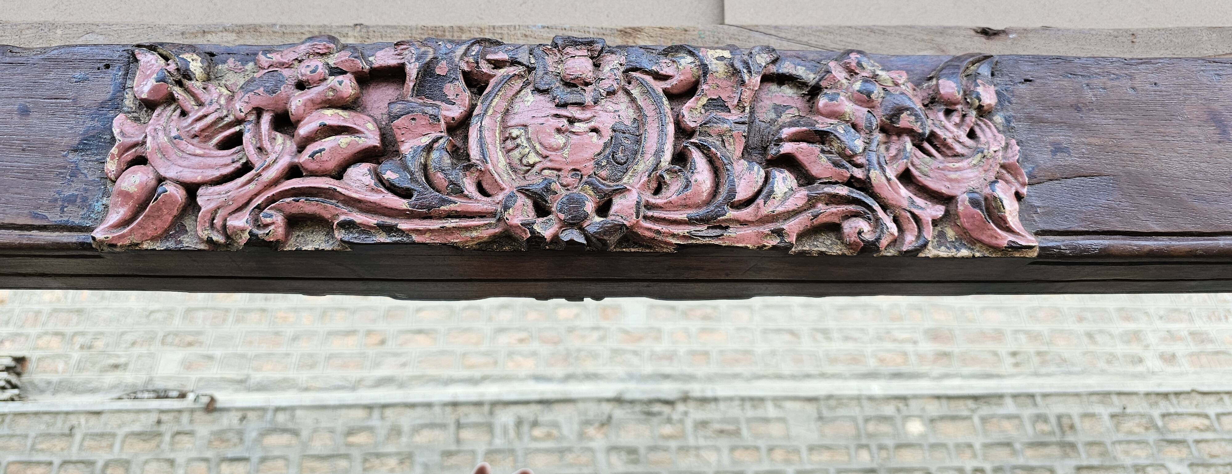 Burmese teak mirror