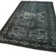Tapis oriental contemporain noué à la main des années 1980 158 cm x 276 cm tapis noir