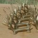 Handcrafted brass gazelle knife rests x12