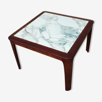 Scandinavian coffee table green marble