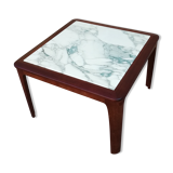Scandinavian coffee table green marble