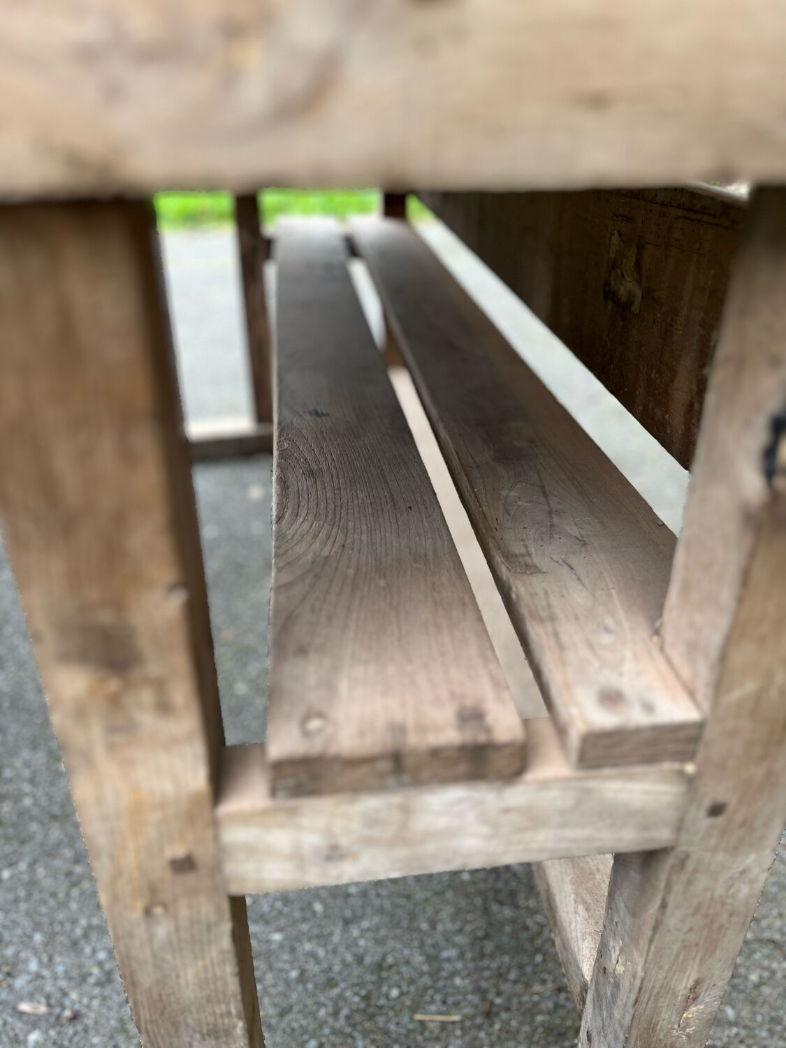 Double patinated school desk