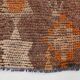 3x7 Brown Hot Pink Turkish Vintage Runner Rug, 92x227Cm