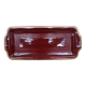 Saint Clément burgundy cake dish with gold trim