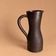 Brown stoneware jug, vintage wabi-sabi style