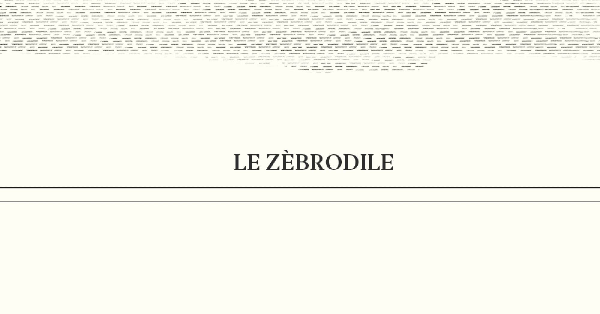 Lithograph engraving chimera animal - the zebrodile