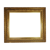 Imposing nineteenth century frame wood and gilded stucco 103x87 foliage 82.7x66.7 cm SB