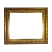 Cadre XIXe siècle bois et stuc doré 103x87 feuillure 82,7x66,7 cm SB