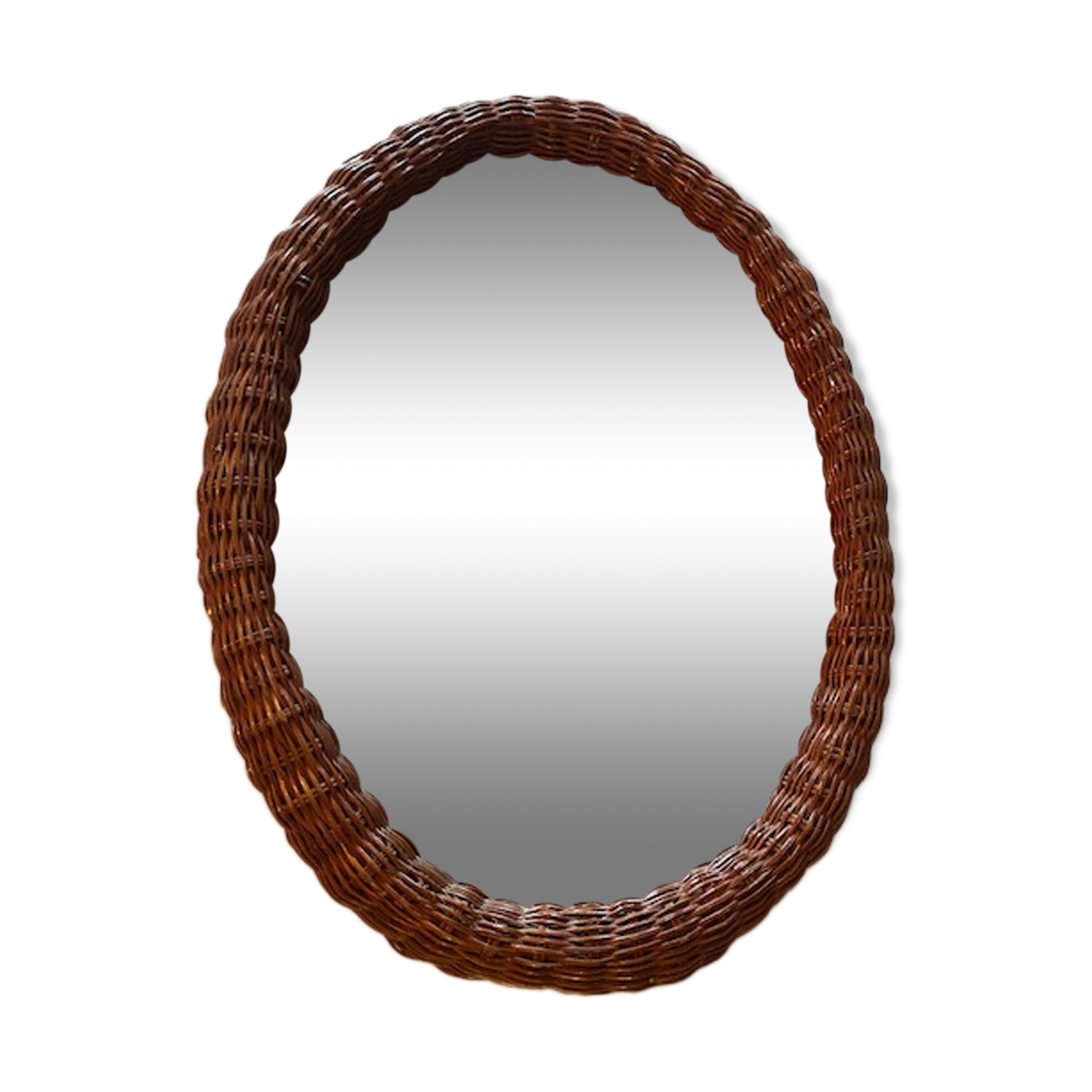 Rattan mirror