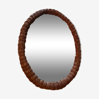 Rattan mirror