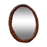 Rattan mirror