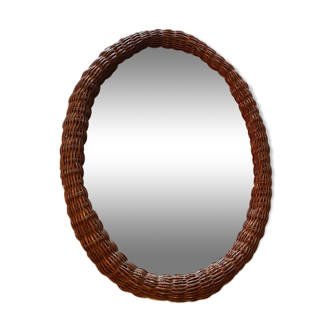 Rattan mirror