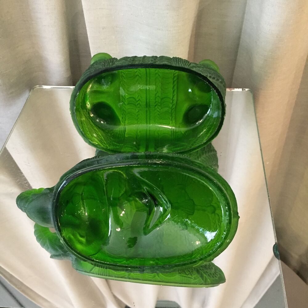 Candy box, sugar bowl, mahout on its elephant, portieux green