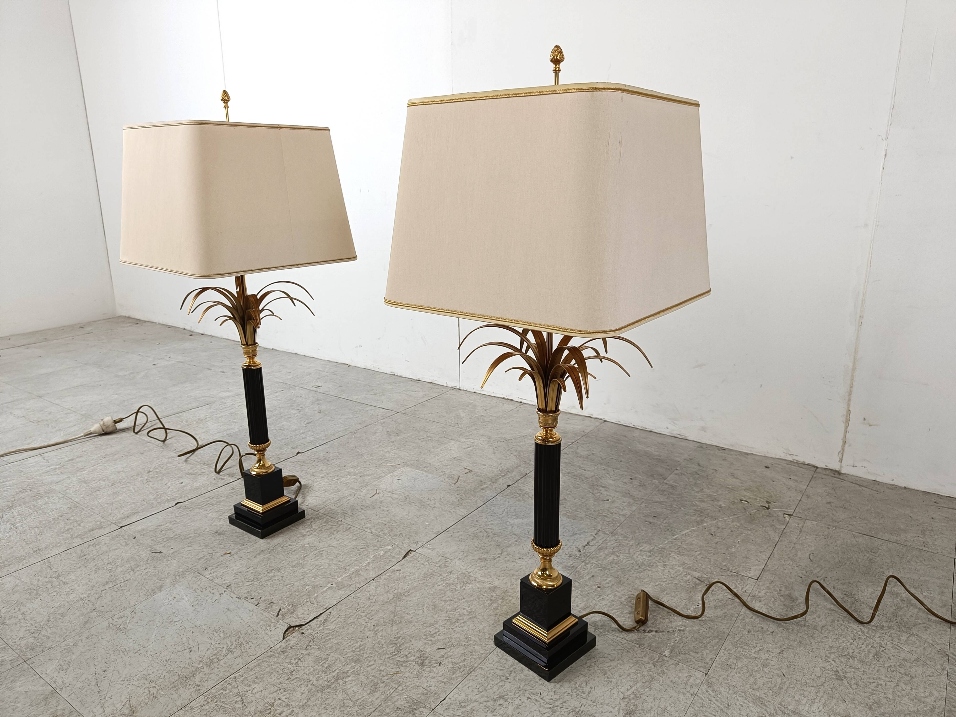 Paire de lampes de table vintage Hollywood Regency, 1970