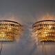 Regency sconces pair, cut crystals, Spain, 1980