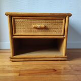Rattan bedside table