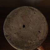 Large round terracotta pot with handle