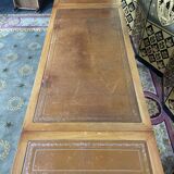 English style flat desk in leather