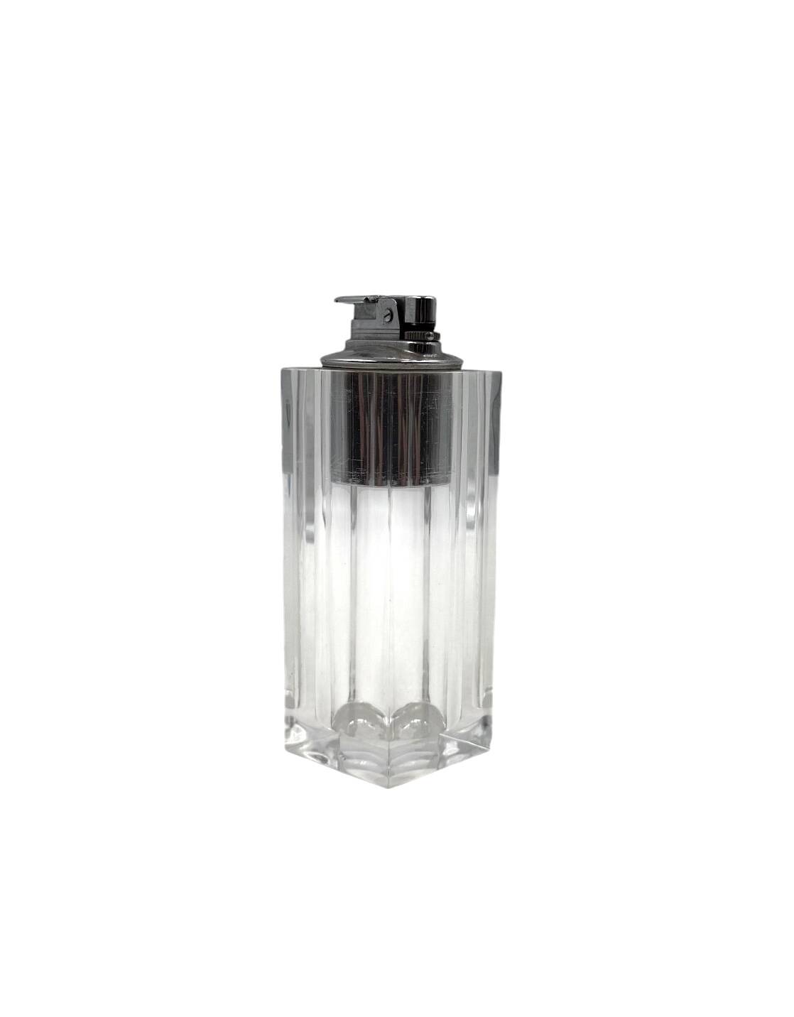Briquet de table en Lucite transparent, Italie années 1970