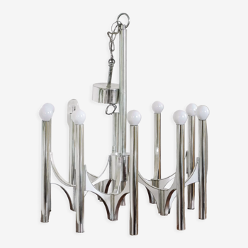 Lustre chandelier chrome design Sciolari