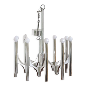 lustre chandelier chrome