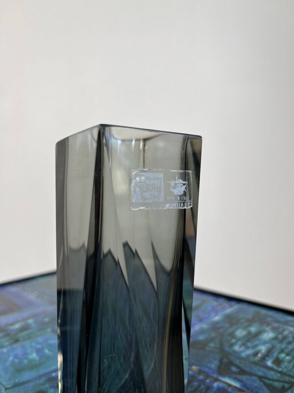 Vase sommerso par Alessandro Mandruzzato à Murano Italie 1970