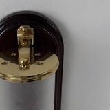 Vintage wall light in wood, glass and brass, France, 1980.