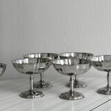 6 coupelles sur pied en inox Letang Remy