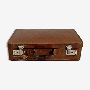 Vintage leather suitcase 50's