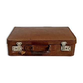 Vintage leather suitcase 50's