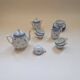 Tea set, 6 cups and 11 bowls