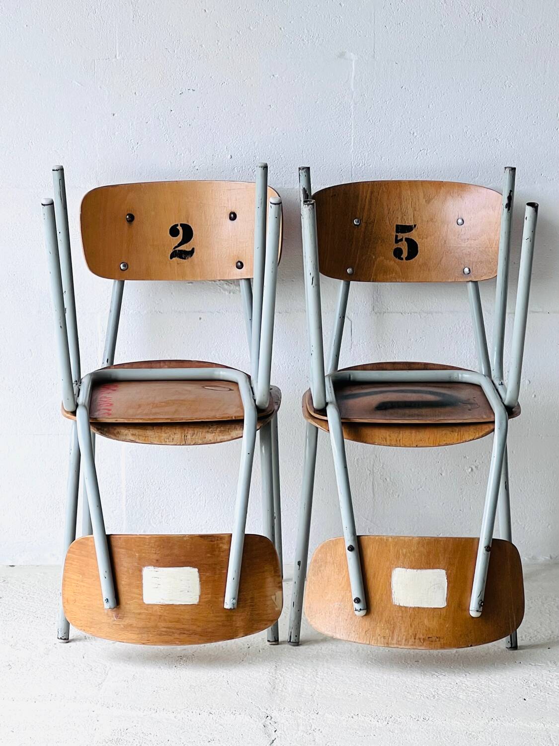 Vintage School Chairs, set of 4