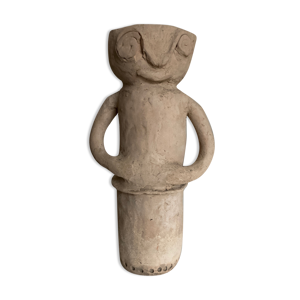 vase de terre cuite art brut anthropomorphe Dieulefit Pouchain 1960