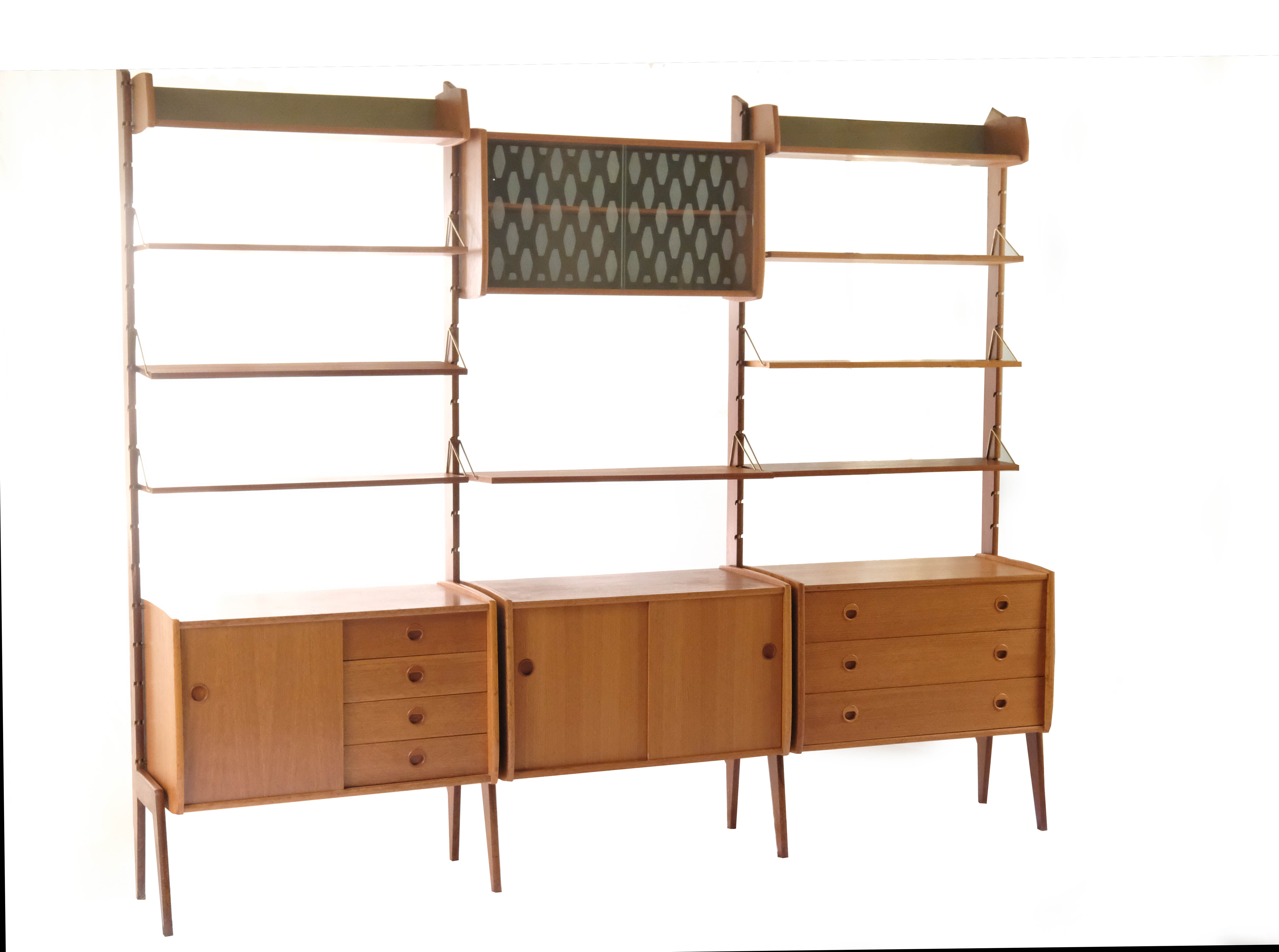 Wall Unit by John Texmon, 3 Modules, Norway, 1960s