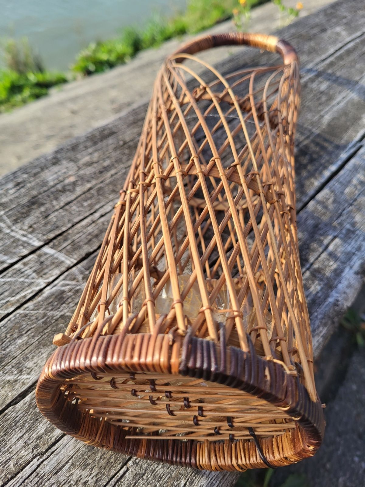 Woven wicker Japanese flower basket • Suruga Sensuji style