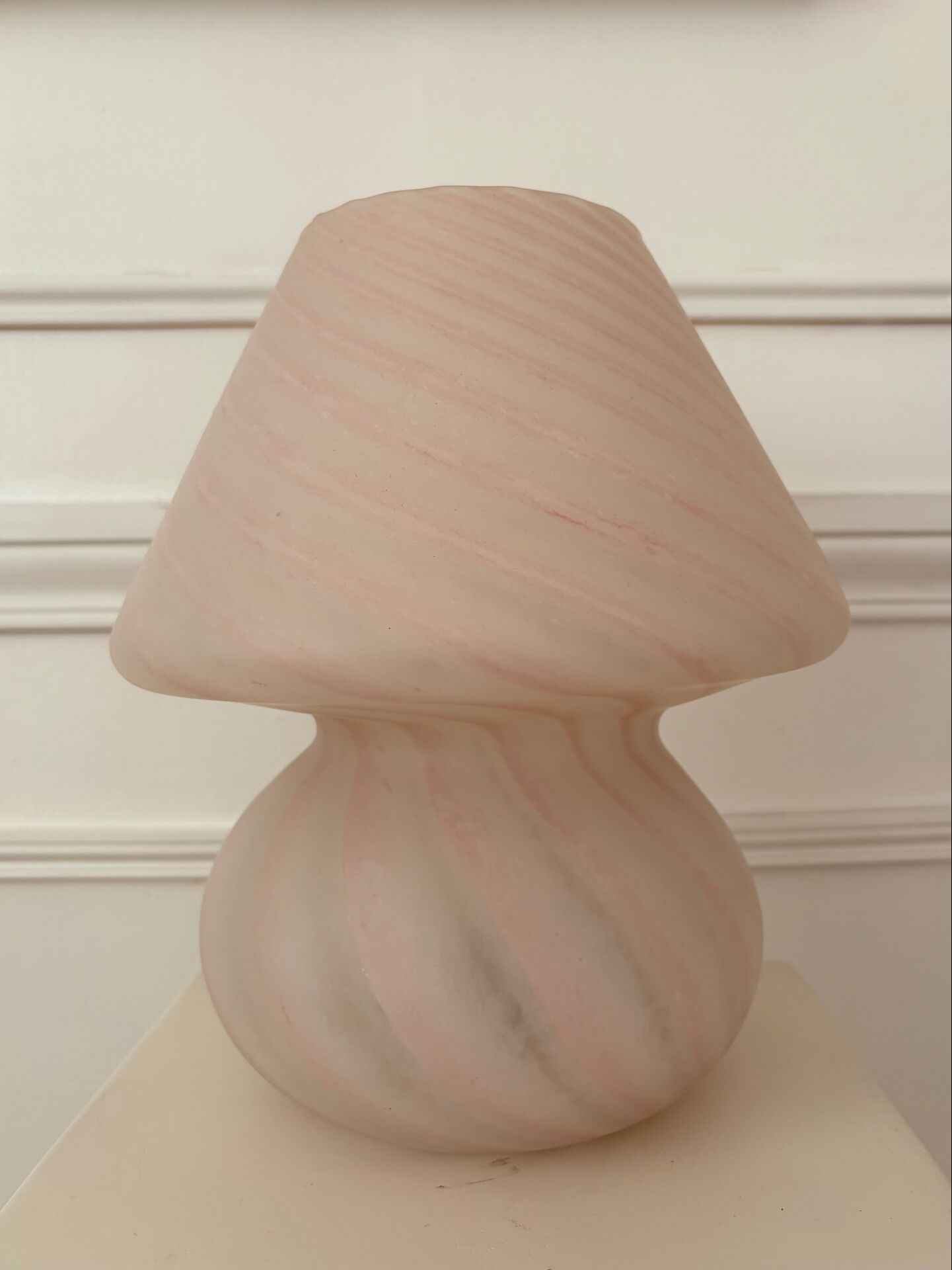 Mushroom lamp in Murano glass from the 1970s
