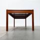 Table basse danoise du milieu du siècle en teck massif de Magnus Olesen, années 1960