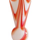Carlo Moretti Murano Glass Vase, Marbled Decor, Italy, 1960s