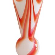 Carlo Moretti Murano Glass Vase, Marbled Decor, Italy, 1960s