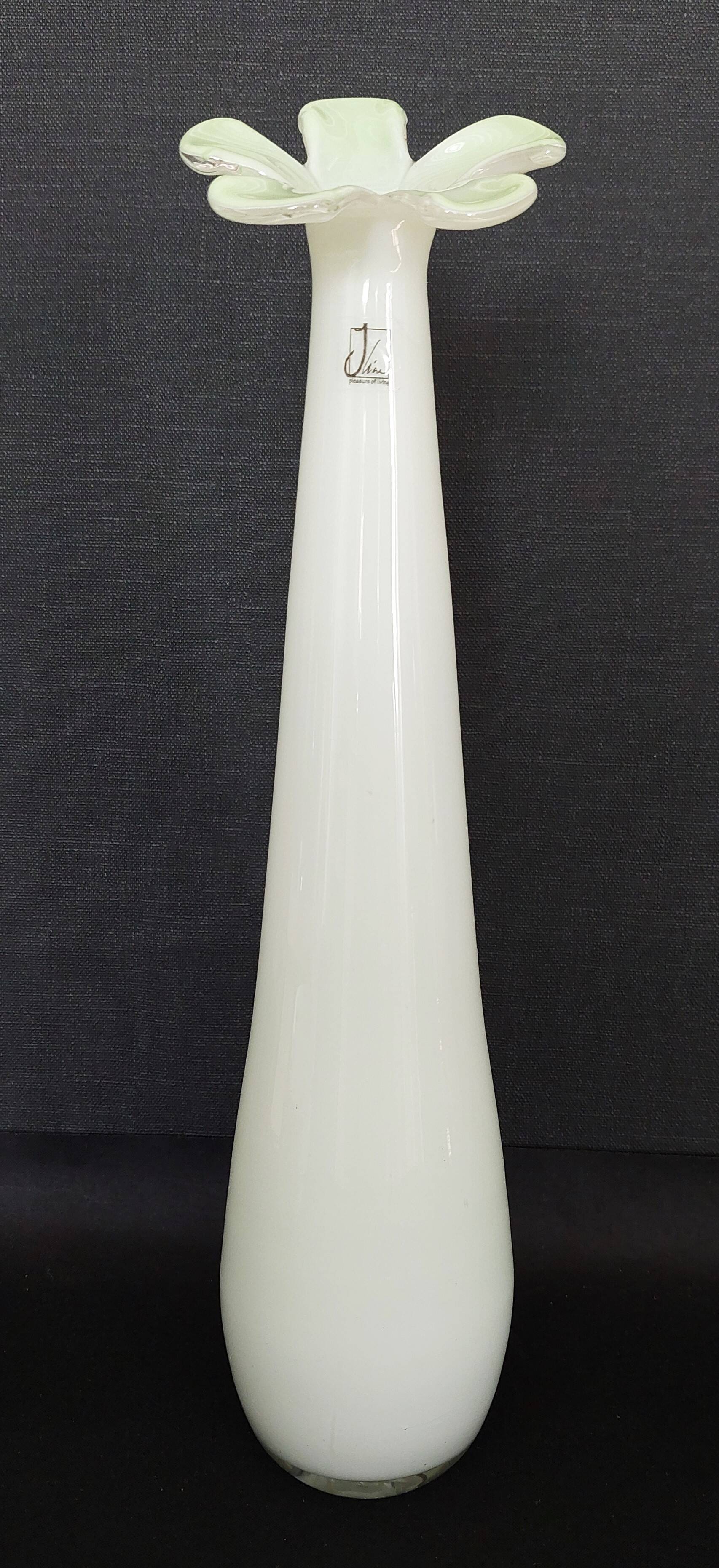 Vintage glass vase flower vase J-Line collection 35 cm
