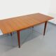 Vintage Scandinavian dining table from 50s 60s teak with extension