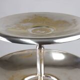 Large antique silver-plated bowl / etagère, France ca. 1900